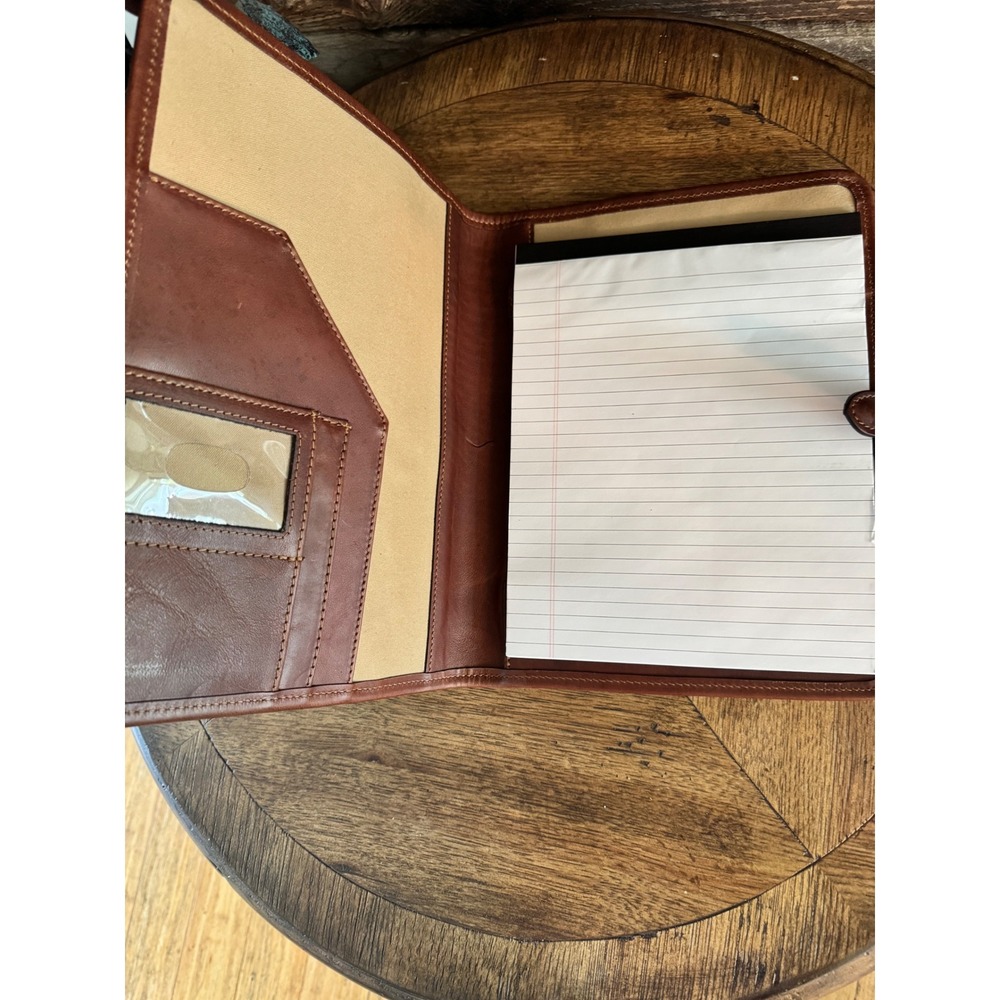 King Ranch Leather Notepad Portfolio Cognac Brown Running W 225445CGN NWT - Picture 2 of 8